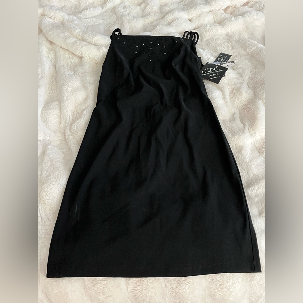 Black short summer dress, size 8, juniors